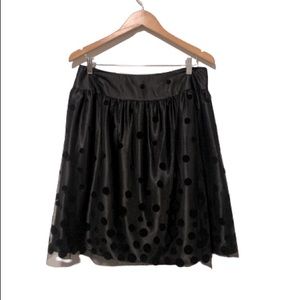 Adrianna Papell Black Polka Dot Skirt